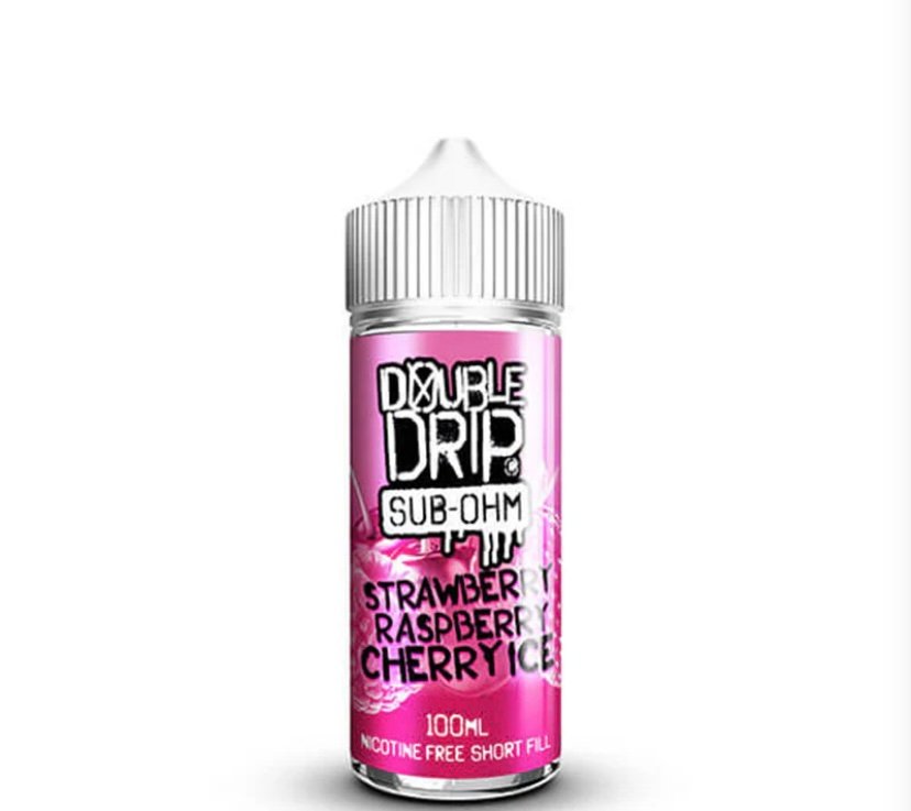 Double Drip Strawberry Raspberry Cherry Ice 100ml Shortfill
