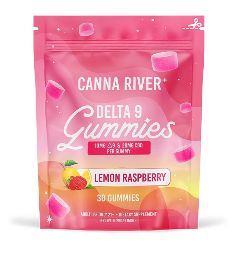 DELTA 9 THC GUMMIES WITH CBD – LEMON RASPBERRY – CANNA RIVER
