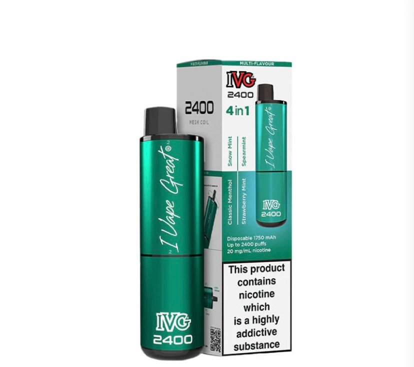 IVG 2400 Mint Edition 4 In 1 20mg Disposable Vape