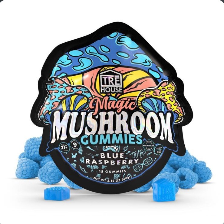 Blue Raspberry Magic Mushroom Gummies