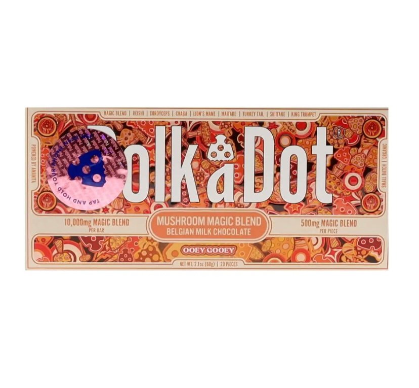 Ooey Gooey PolkaDot Magic Mushroom Belgian Milk Chocolate 500mg