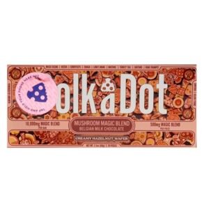 Creamy Hazelnut Wafer PolkaDot Magic Mushroom Belgian Milk Chocolate 500mg