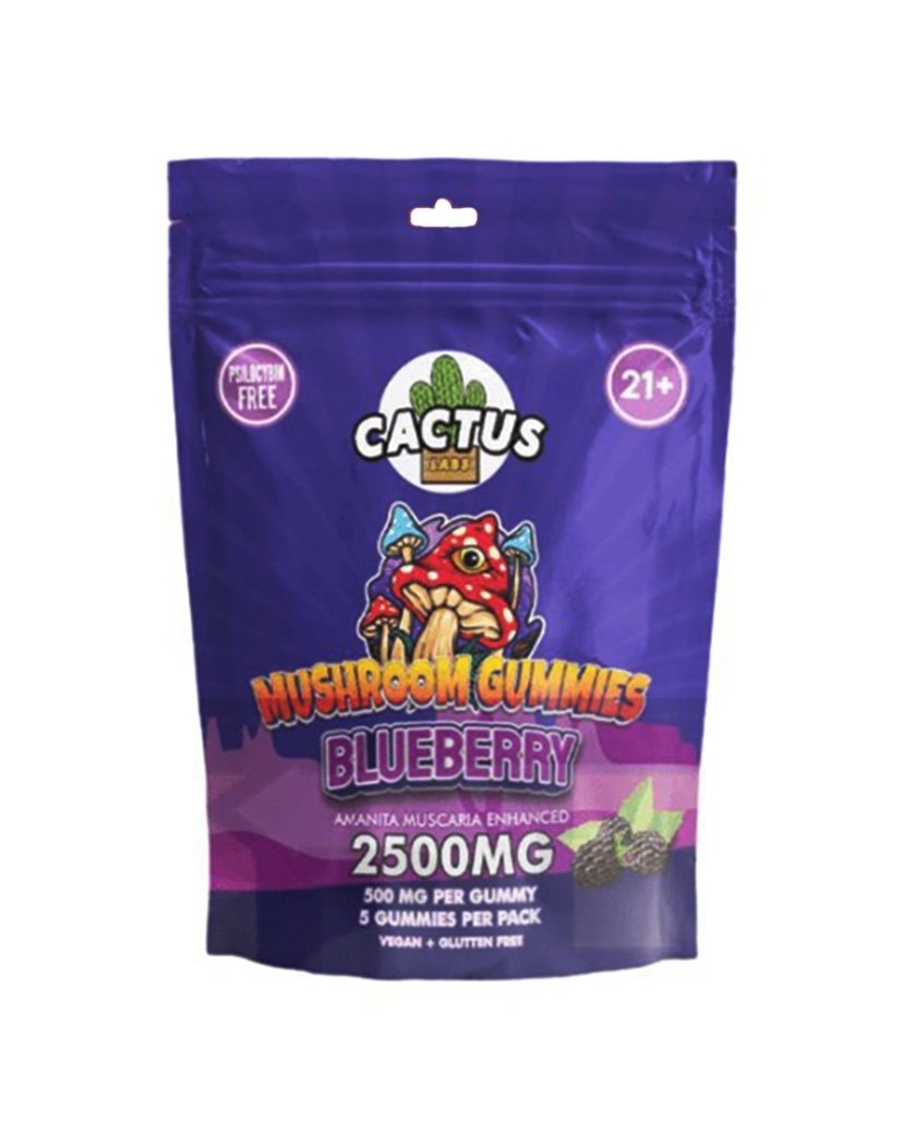 Blueberry Cactus Labs Amanita Muscara Mushroom Gummies 2500mg