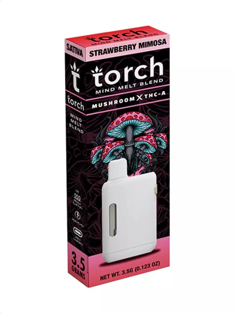 Strawberry Mimosa Torch Mind Melt Mushroom x THC-A Blend Vape 3.5G