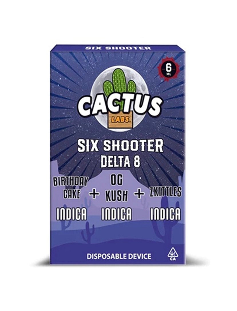 Birthday Cake | OG Kush | Zkittles Cactus Labs Six Shooter D8 Disposable