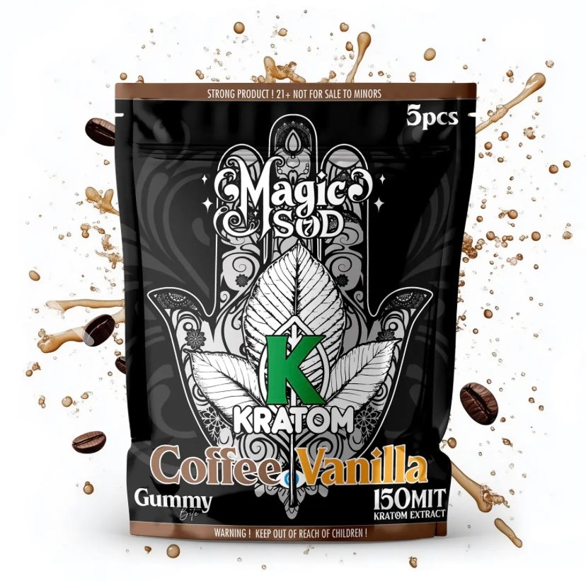 Kratom Coffee Vanilla Gummies 150 MIT Kratom Extract