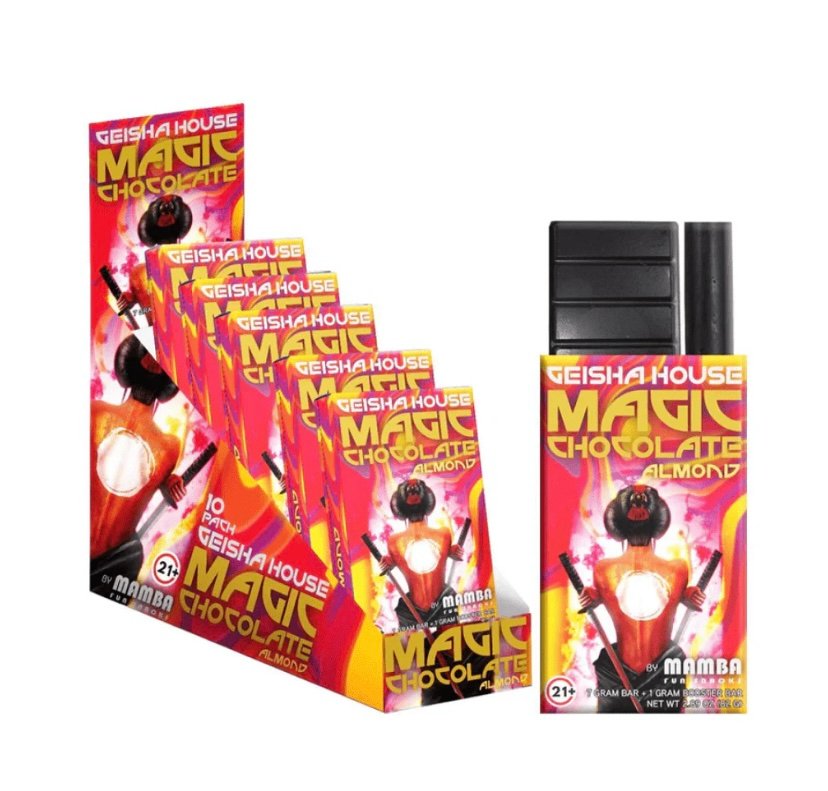 Geisha House Mushroom Chocolate Bar Mambaa Magic 8GM 2 Count